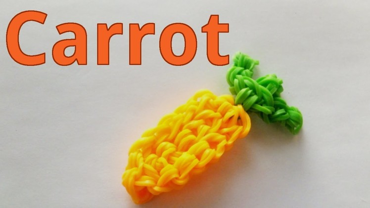 Loom Bands Carrot - Rainbow loom tutorial | charm easy to make | How to