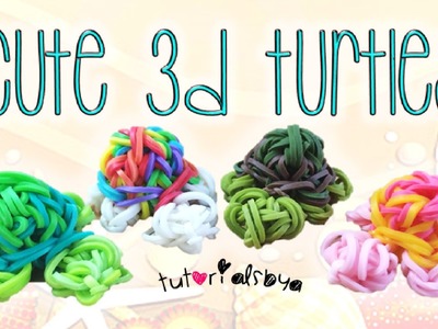 NEW 3D Turtle MONSTER TAIL Rainbow Loom Charm Tutorial | How To