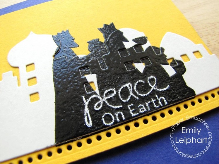 {Paper Smooches} Double Heat Embossing with A Blessed Christmas