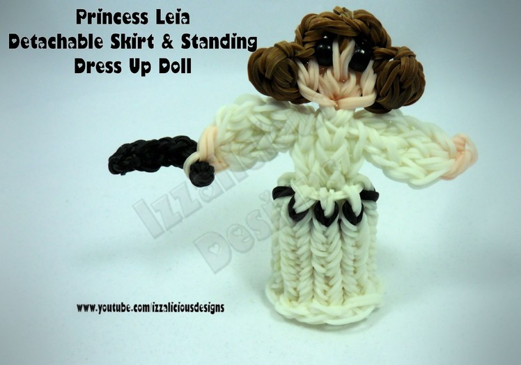 Rainbow Loom Princess Leia Charm Action Figure - Detachable Skirt & Standing Doll - Gomitas