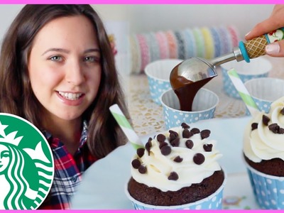 Starbucks Inspired Double Chocolatey Chip Frappuccino Cupcakes with SweetEmelyne!