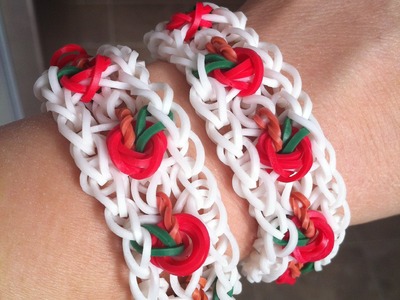 Apple.Cherry.Tomato Rainbow Loom bracelet