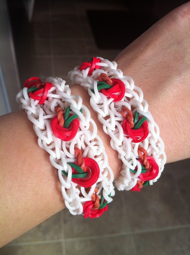Apple.Cherry.Tomato Rainbow Loom bracelet