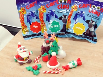 Art Lesson: How to Make Christmas Table Decorations using Cartoon Clay