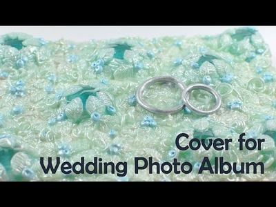 Cover for wedding photo album. journal - polymer clay TUTORIAL