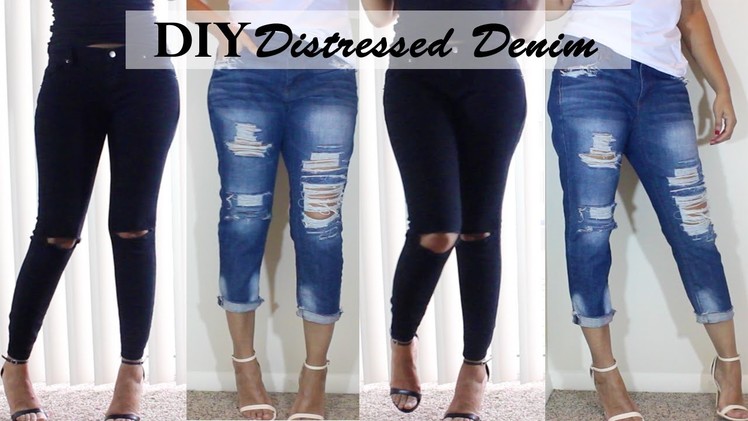 DIY Distressed Jeans | Boyfriend Jeans & Ripped Knee Jeans