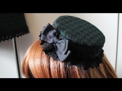 DIY: Matching (pillbox or regular) hat from scrap fabric for lolita (tutorial)