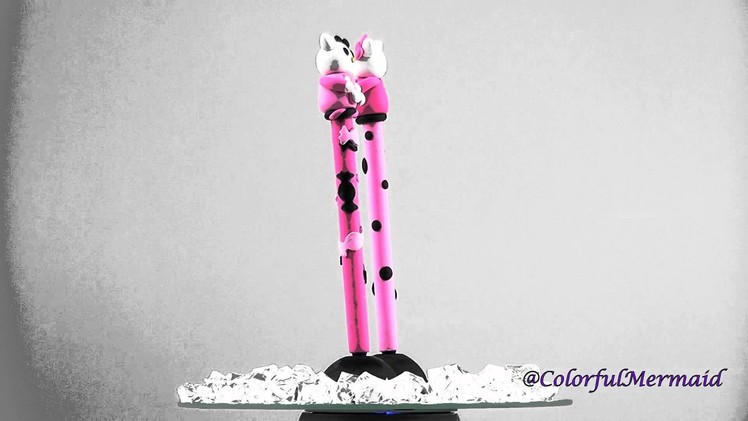 Hello Kitty Polymer Clay Pens. TheColorfulMermaid