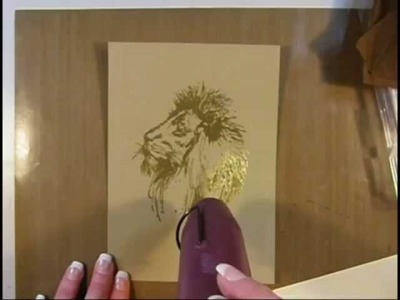 How I made a Lion Wall Art using embossing