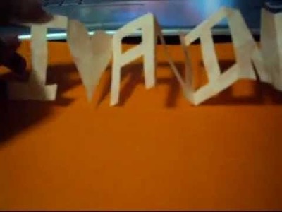 How to Cut DANNIE on Paper without Separating the Letters Part 1