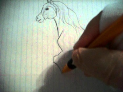 How to draw a horse on Notebook Paper