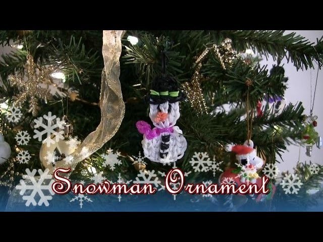 How to make a Rainbow Loom Snowman Ornament. Bracelet