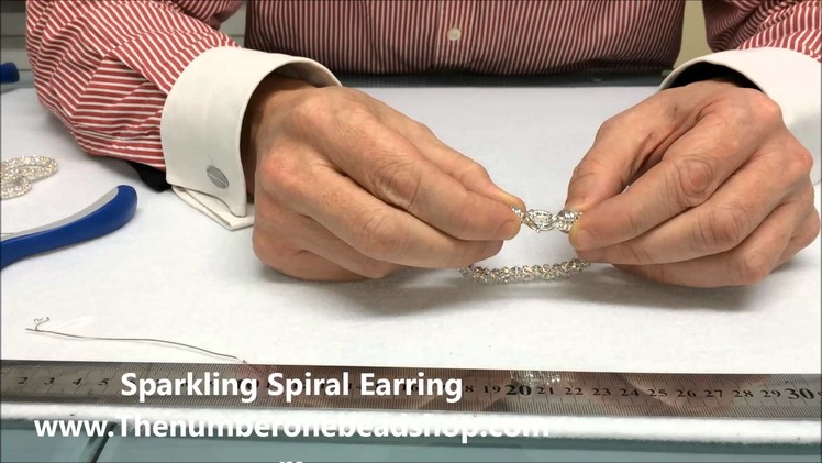 How to make Sparkling Spiral Earring free online tutorial