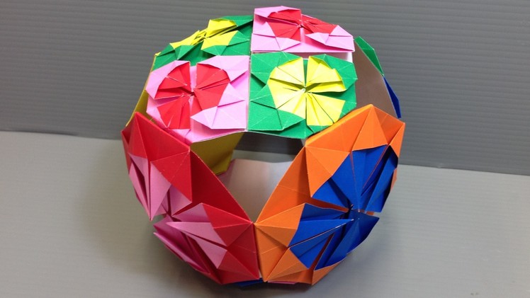 Origami Colorful Medallion Kusudama