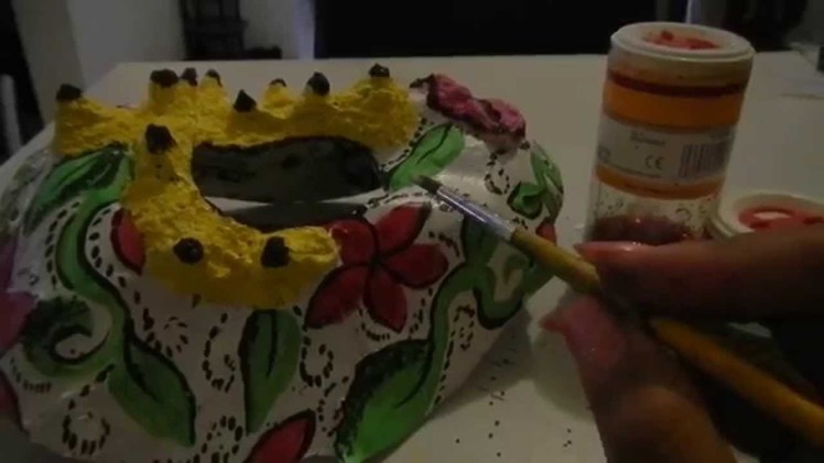 Paper Mache Mask Tutorial using foil mold