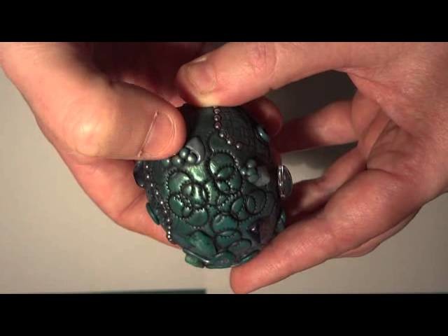 Polymer clay dragon egg inspired by Chris Kapono