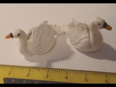 Polymer Clay Miniature - A Pretty Swan