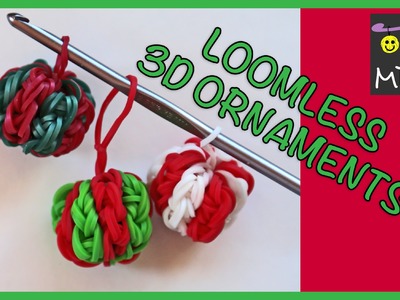 Rainbow Loom Band Charm - DIY Christmas Ornaments LOOMLESS!