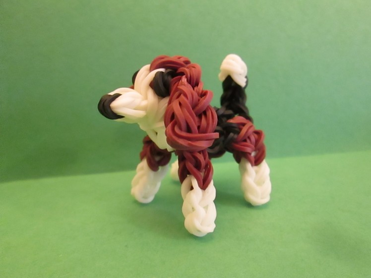 Rainbow Loom Beagle Dog or Puppy Charm. 3-D