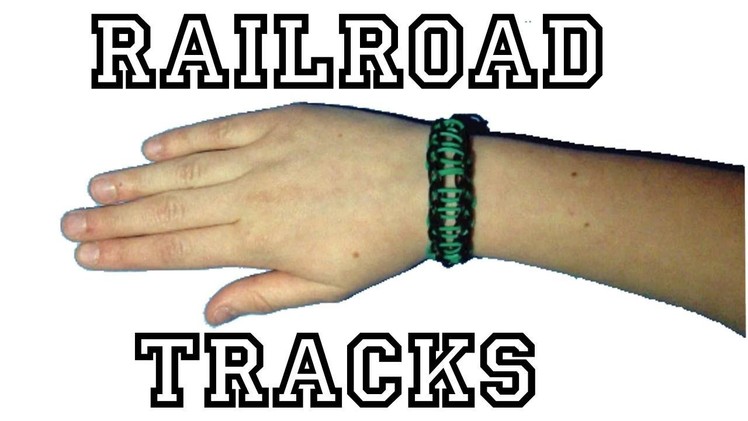 Rainbow Loom Bracelet - How-To Make A Railroad Track Bracelet !!!