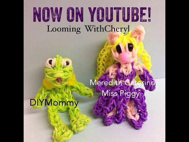 Rainbow Loom MISS PIGGY  pig - Gomitas - Looming WithCheryl