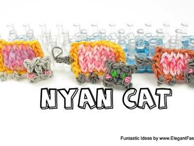Rainbow Loom Nyan Cat Charms - How to tutorial