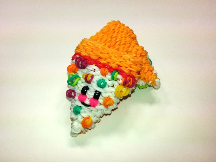 3-D Happy Pizza Tutorial by feelinspiffy (Rainbow Loom)
