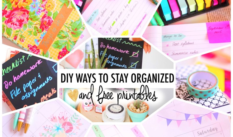 4 DIY Ways to Stay Organized & FREE Printables | #B2SwithRoxy