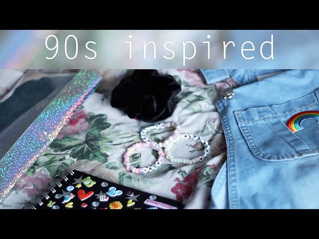 90s Inspired. Back to School DIYS (Scrunchies, Holographic Pencil Pouch, + more)