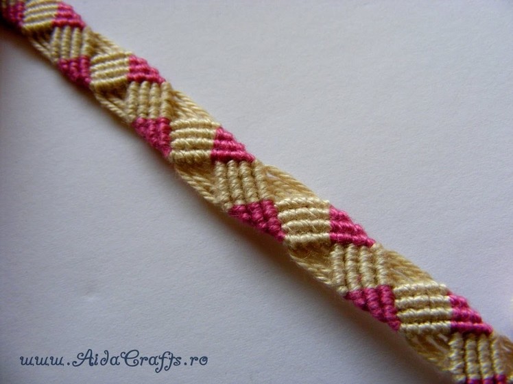 ✿ Bratara Prieteniei - Tutorial 22 - Intermediar - Macrame - AidaCrafts