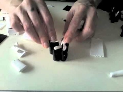 Cartoon Hand in White Cartoon Glove in Polymer Clay Cane