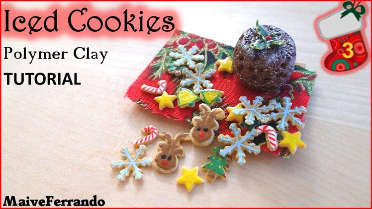 Christmas Advent Calendar: 3rd Day - Iced Cookies - Polymer Clay TUTORIAL