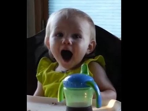 Cute Baby Making Funny Faces - Excited for Christmas Gifts