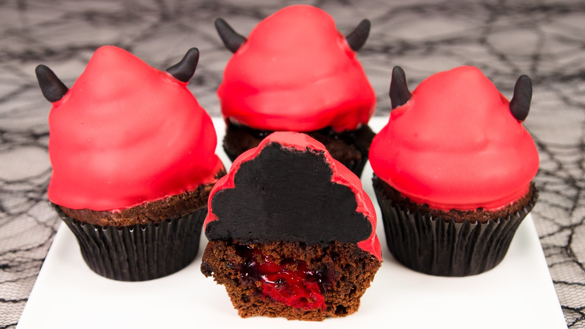 Devils Food Cake Halloween Cupcakes from Cookies Cupcakes and Cardio