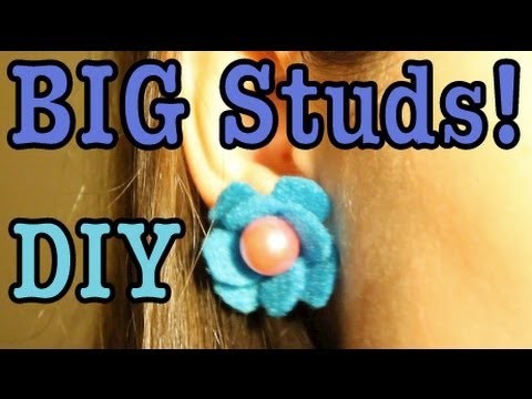 DIY: BIG Studded Flower Earrings!