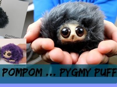 DIY Fur Pompom Key Ring. Pygmy Puff