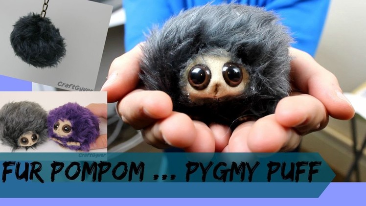 DIY Fur Pompom Key Ring. Pygmy Puff