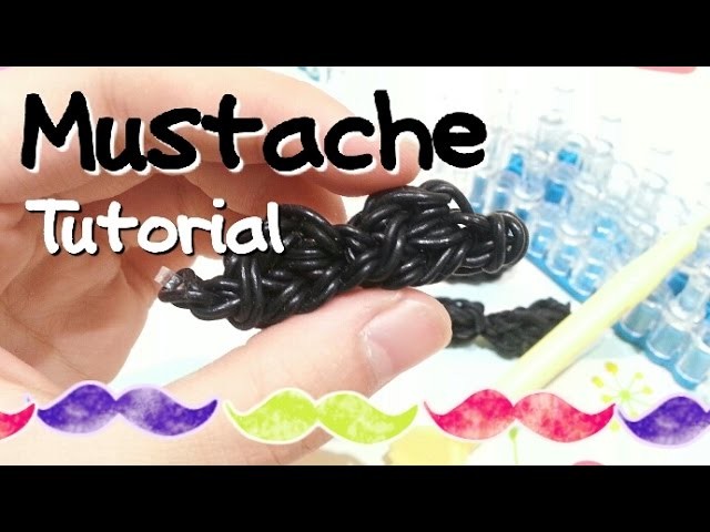 DIY Mustache Charm using Rainbow Loom-ORIGINALDESIGN {RainbowLoom||CraftyMints}