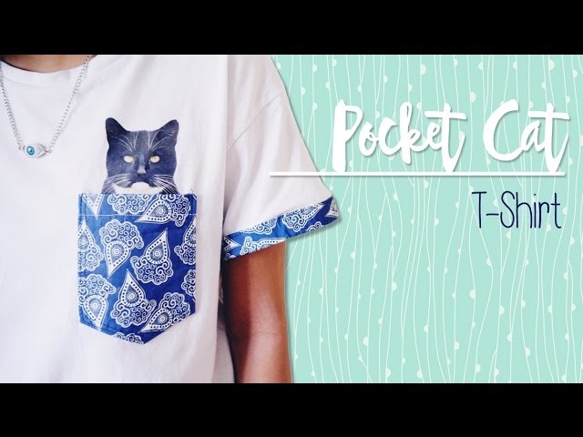 DIY ✂ Pocket Cat T-shirt