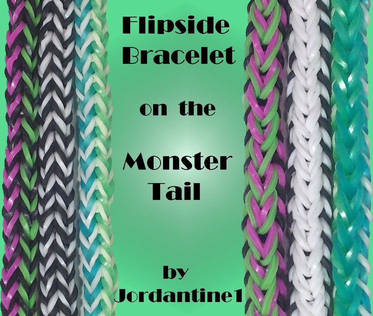 Flipside Bracelet made on the Monster Tail - Reversible -Rainbow Loom