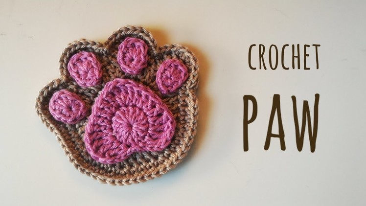 How to crochet a supercute paw print