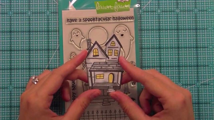 How to make a Lighted Haunted House { Lawn Fawn }