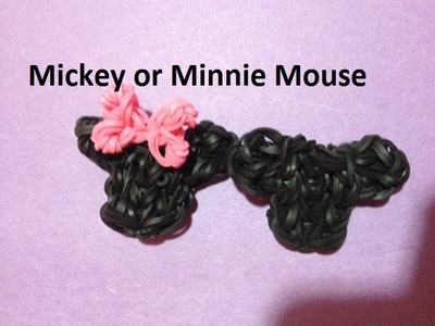 How to Make a Mickey.Minnie Mouse Head Charm on the Rainbow Loom - Original Design