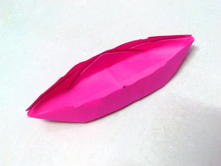 How to make an origami sampan boat step by step.
