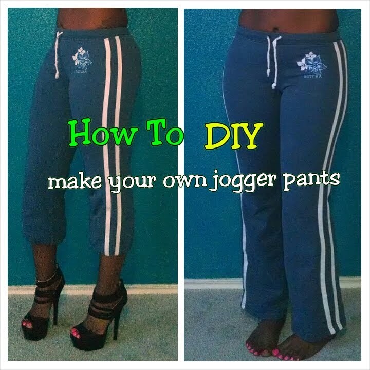 How To:Turn pants into JOGGER PANTS DIY. IB_JackieNicole
