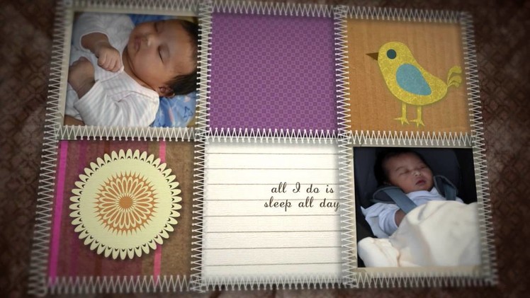 Kourtney Baby Montage (After Effects Baby Scrapbook)