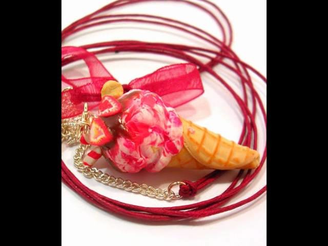 Polymer clay jewelry - MKdesigns - Polymer Clay Handmade Sweets & Candy  Necklaces