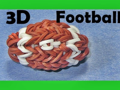 Rainbow Loom Charms -  New 3D Football (DIY Mommy, Sports, Doll Accessories)