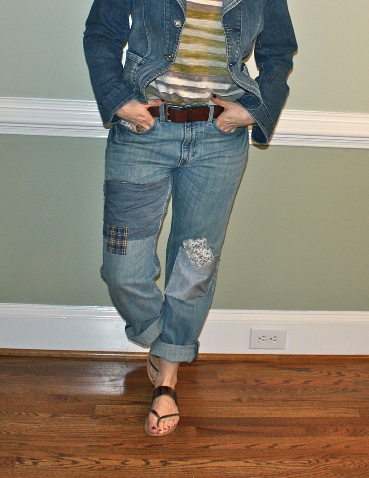 Refashion Thrift Store Jeans to Shabby Chic