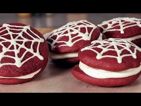 The Amazing Spider-Man Red Velvet Whoopie Pies | Just Add Sugar
